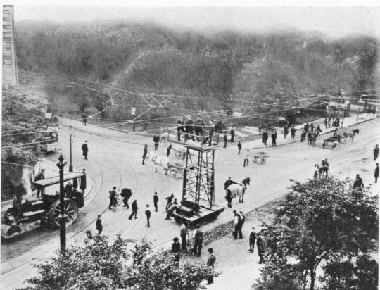 Ledningsbild 1902 frän Park- och Viktoriagatorna Ledningsbild 1902 frän Park- och Viktoriagatorna