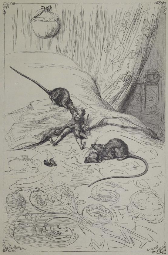<smalIll. T. Morten                                LINTON Sc</smal<bJeg for forfærdet op og drog mit Sværd for at forsvare mig. Side 130.