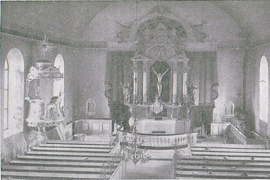 Interiör av Brunflo kyrka.