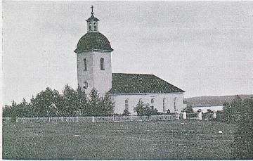 Exteriör av Lockne kyrka.