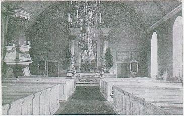 Interiör av Sunne kyrka.