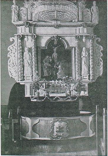 Altaret i Norderö kyrka.
