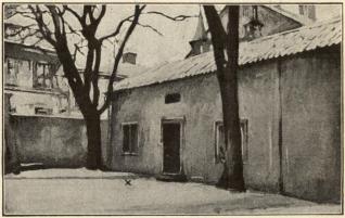 Strindbergs bostad Svartbäcksgatan 11 i Uppsala h. t. 1867.