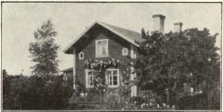 Strindbergs sommarvilla på Kymendö. Det övre gavelrummet<bvar Strindbergs arbetsrum.