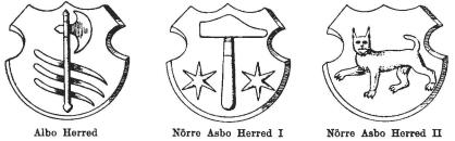 Albo Herred Nörre Asbo Herred I Nörre Asbo Herred II Albo Herred Nörre Asbo Herred I Nörre Asbo Herred II