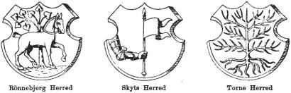 Rönnebjerg Herred         Skyts Herred         Torne Herred
