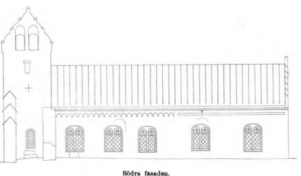 Södra fasaden. Södra fasaden.