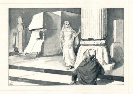 <biSagan om Drak-konungen och om Öknens söner.</bi<bYáriba bland ruinerna af »De tusen pelarnas borg». (Sid. 80).