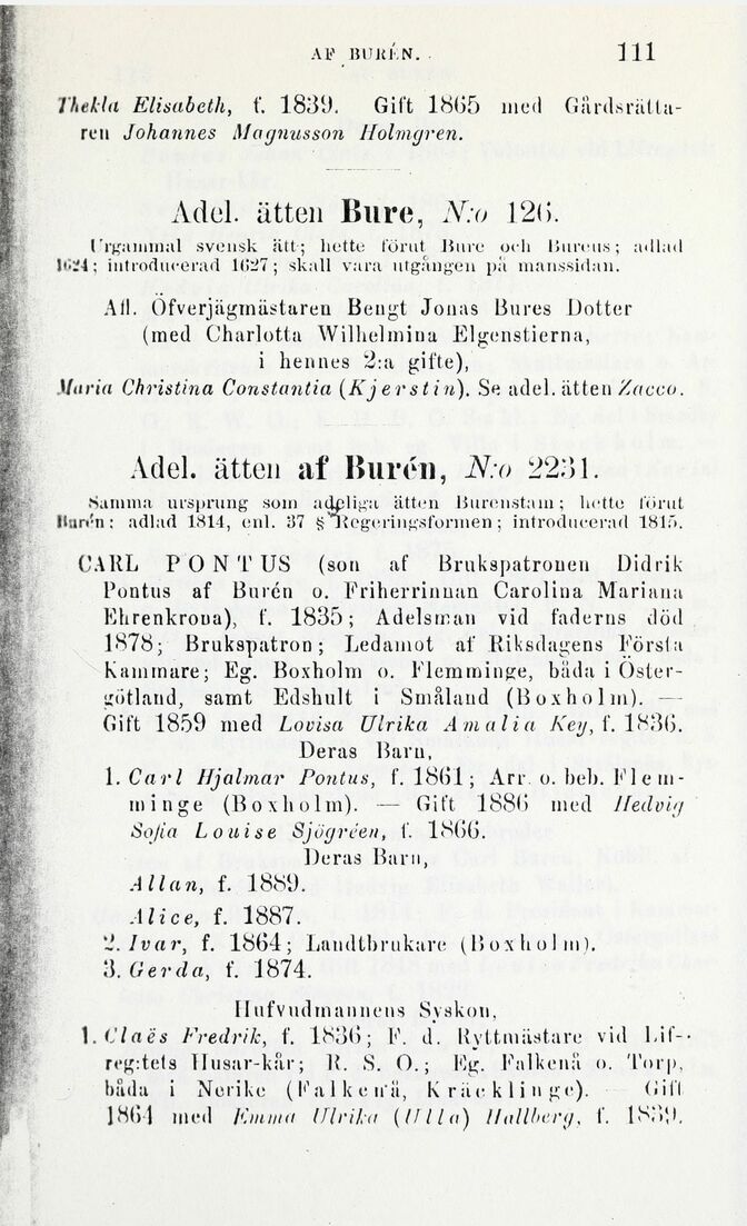111 (Sveriges Ridderskaps och Adels Kalender / för år 1892 ...