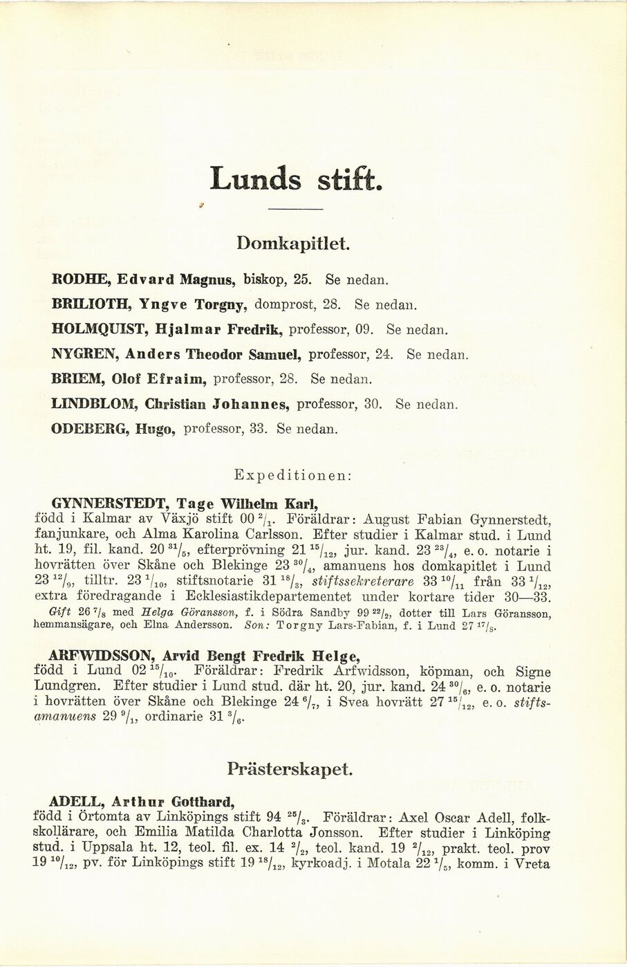 339 (Biografisk matrikel över Svenska kyrkans prästerskap / 1934)