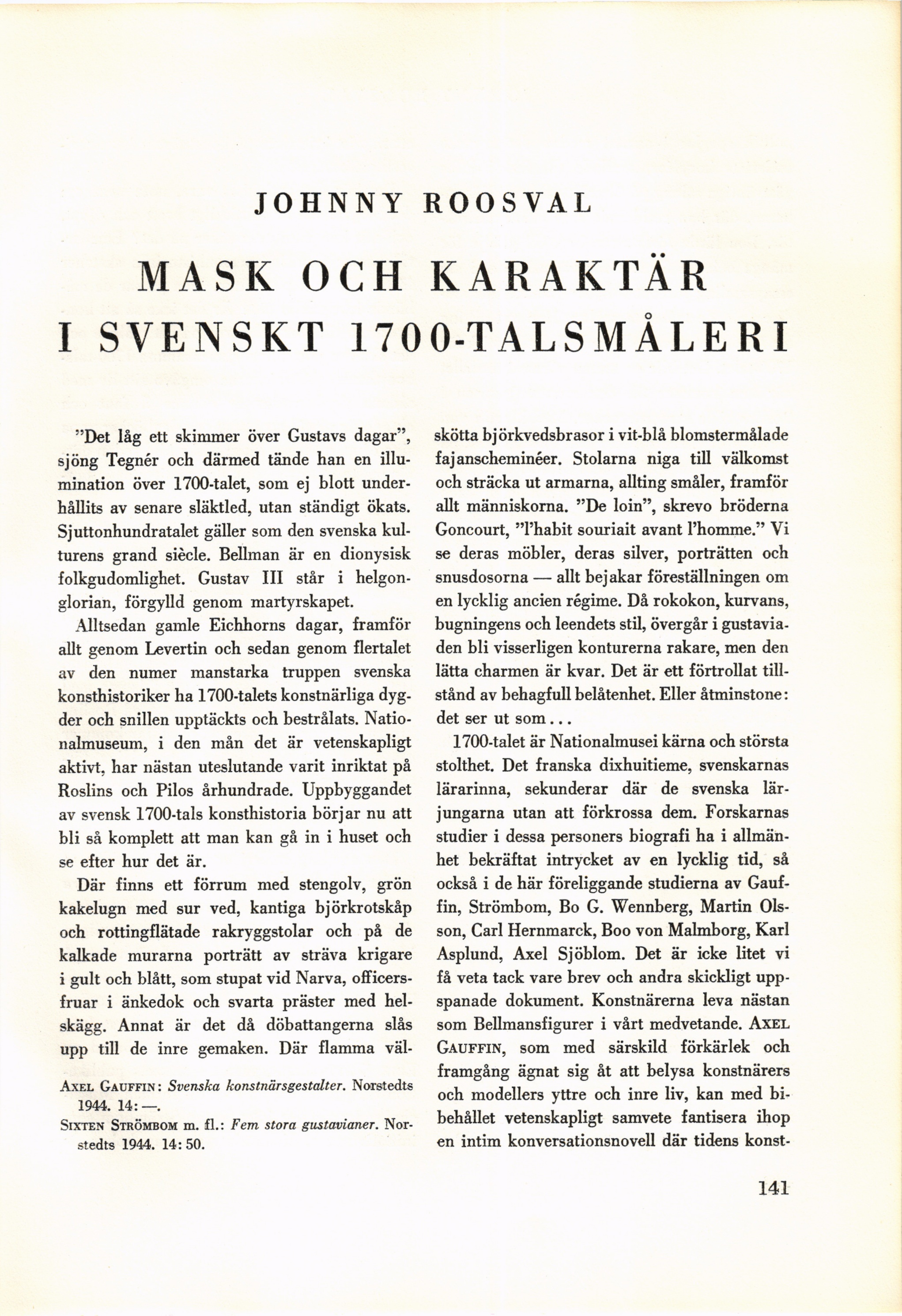 141 (Bonniers litterära magasin / Årgång XIV. 1945)
