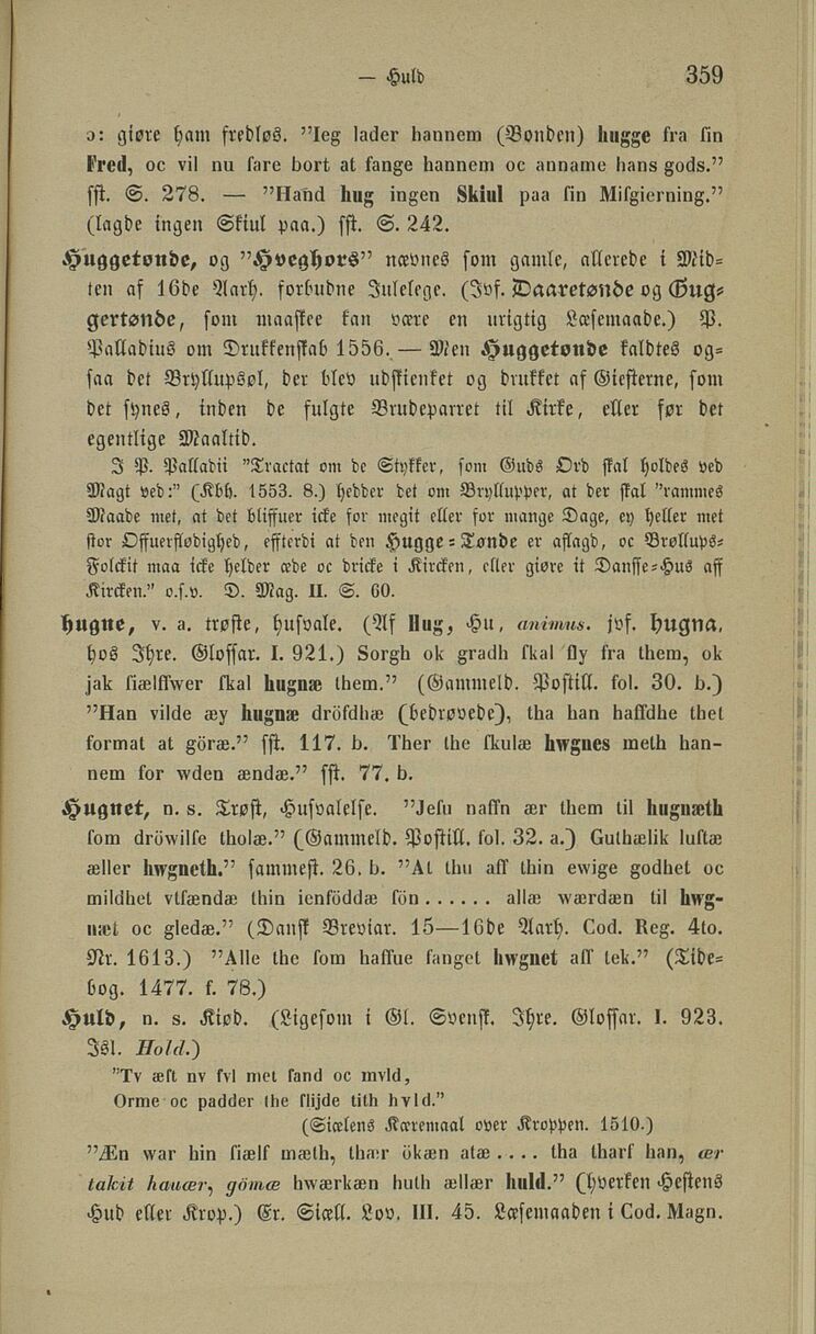 359 (Dansk Glossarium, eller Ordbog over forældede danske Ord / Første  Deel. A-L)