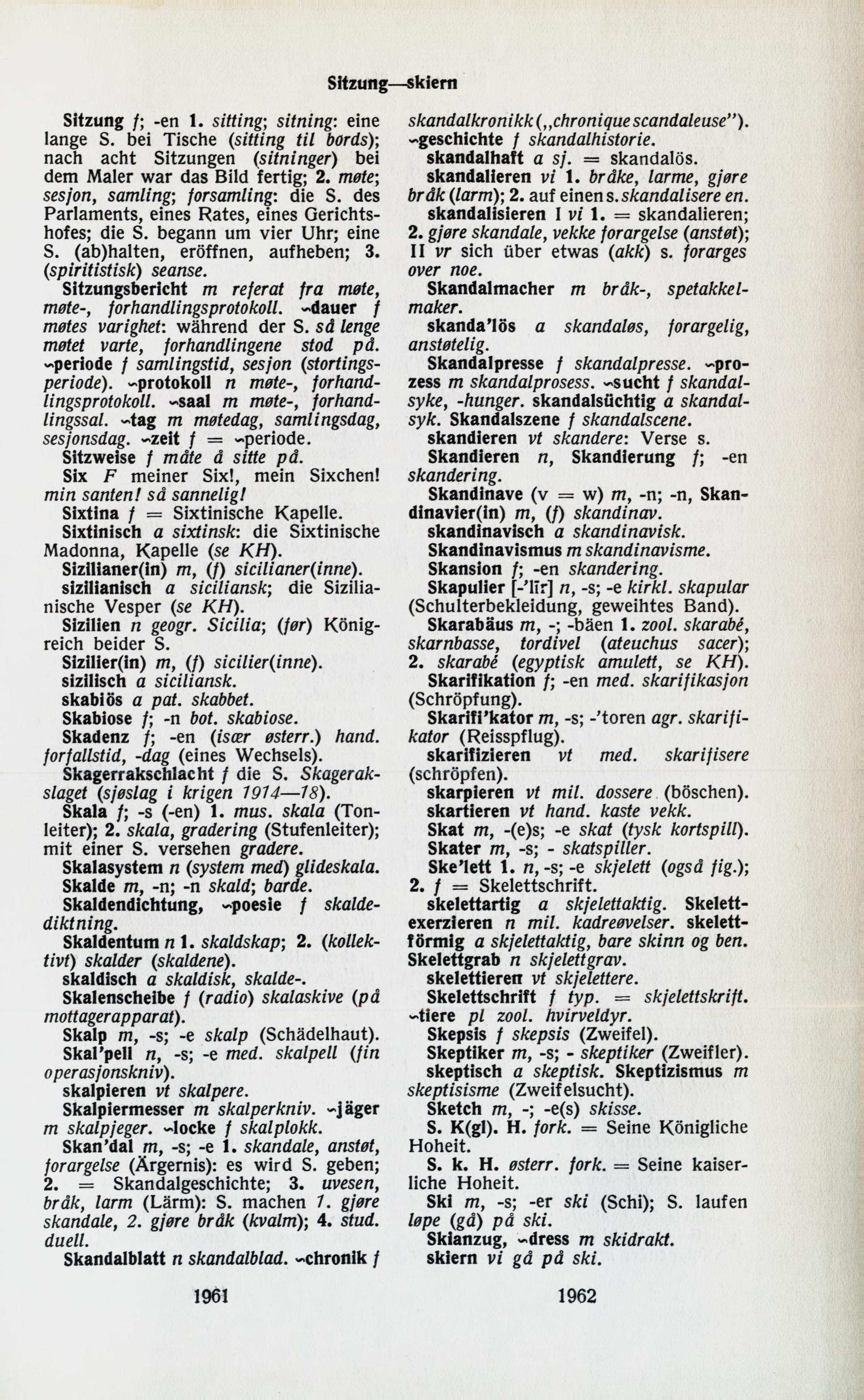 1961-1962 (Tysk-norsk ordbok)