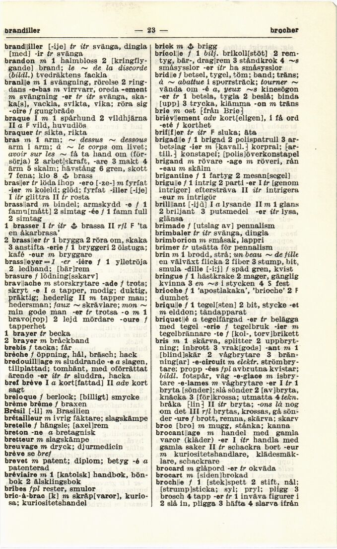23 (Fransk-svensk ordbok)