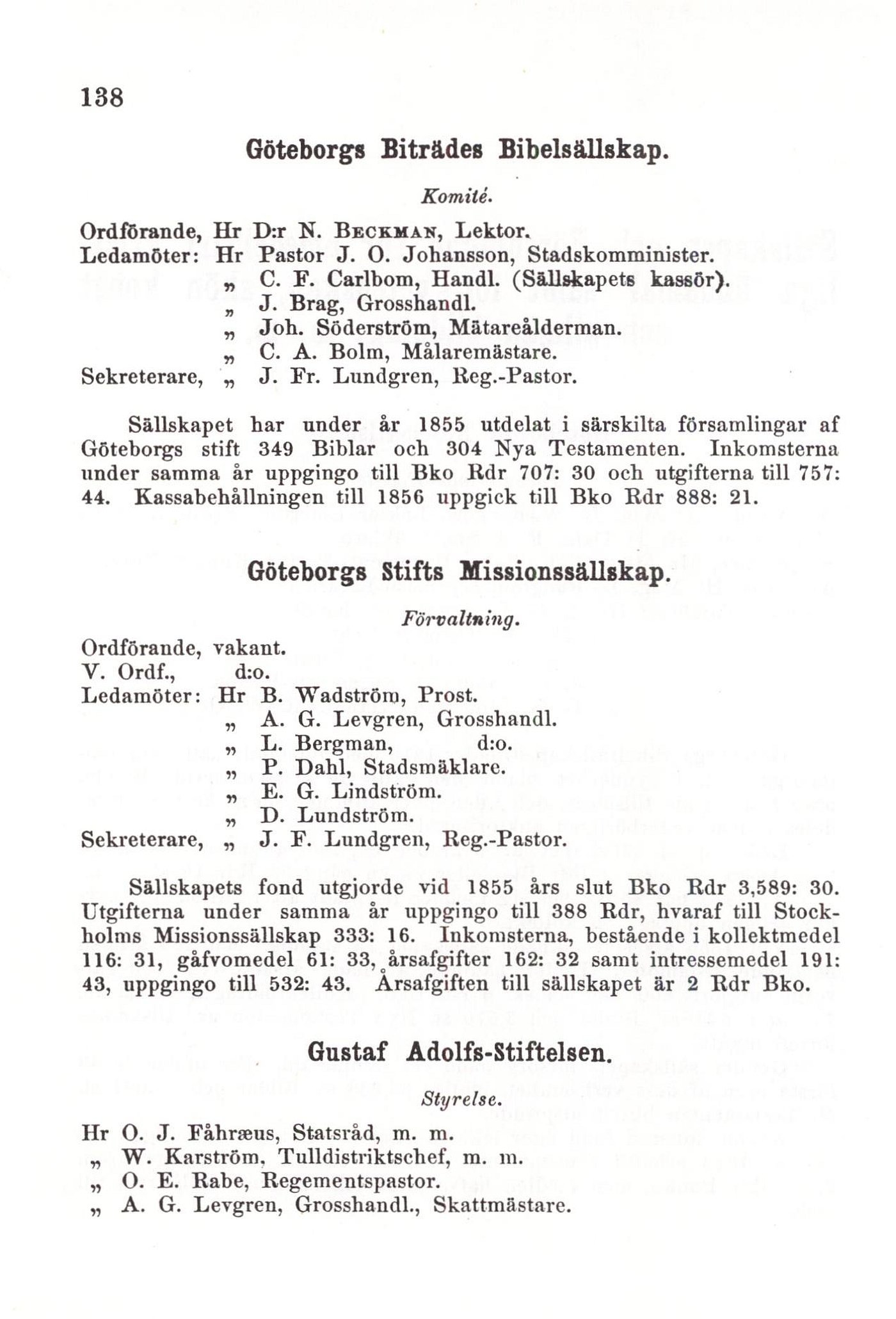 138 (Göteborgs kalender 1857)