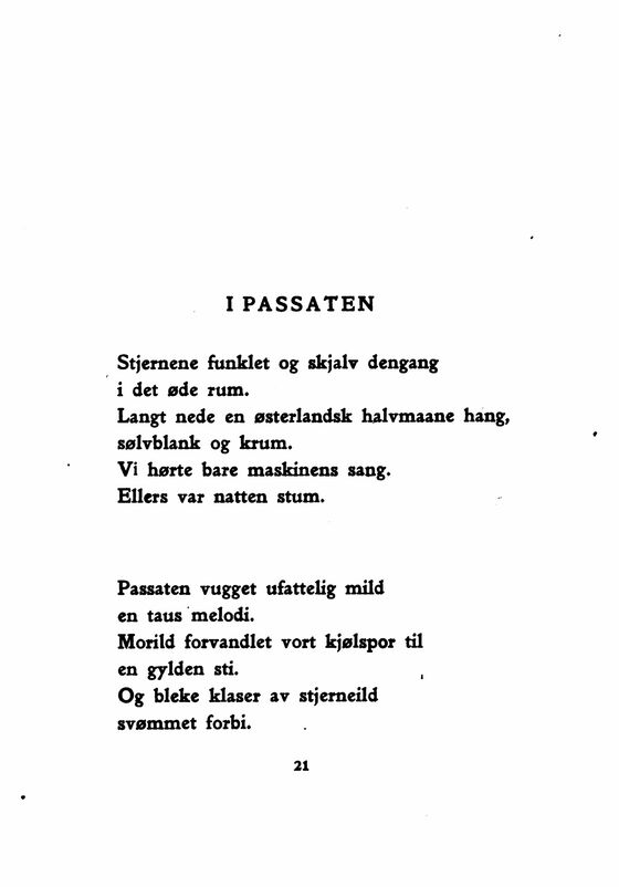 21 (Rundt Kap det gode haab. Vers fra sjøen)