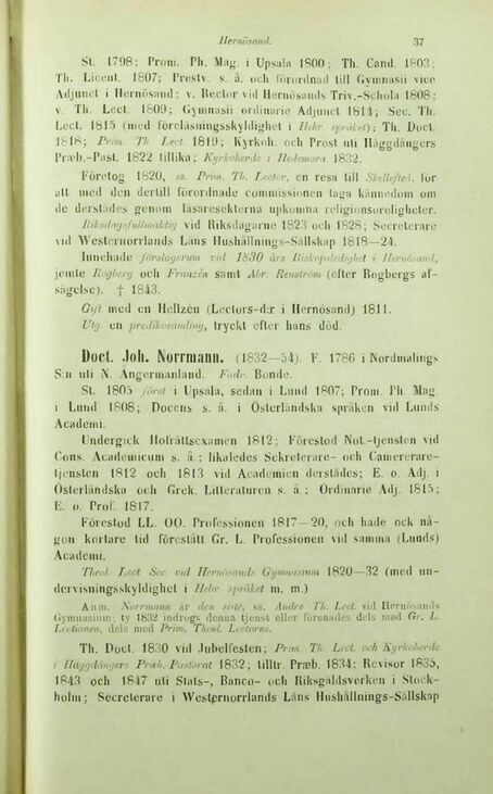37 (Hernösands Stifts Historia och Herdaminne / Andra Delen. H-M.)
