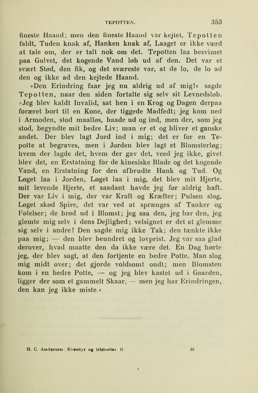 353 (H. C. Andersens eventyr og historier. Jubilæumsudgave for danske børn  / Andet bind)