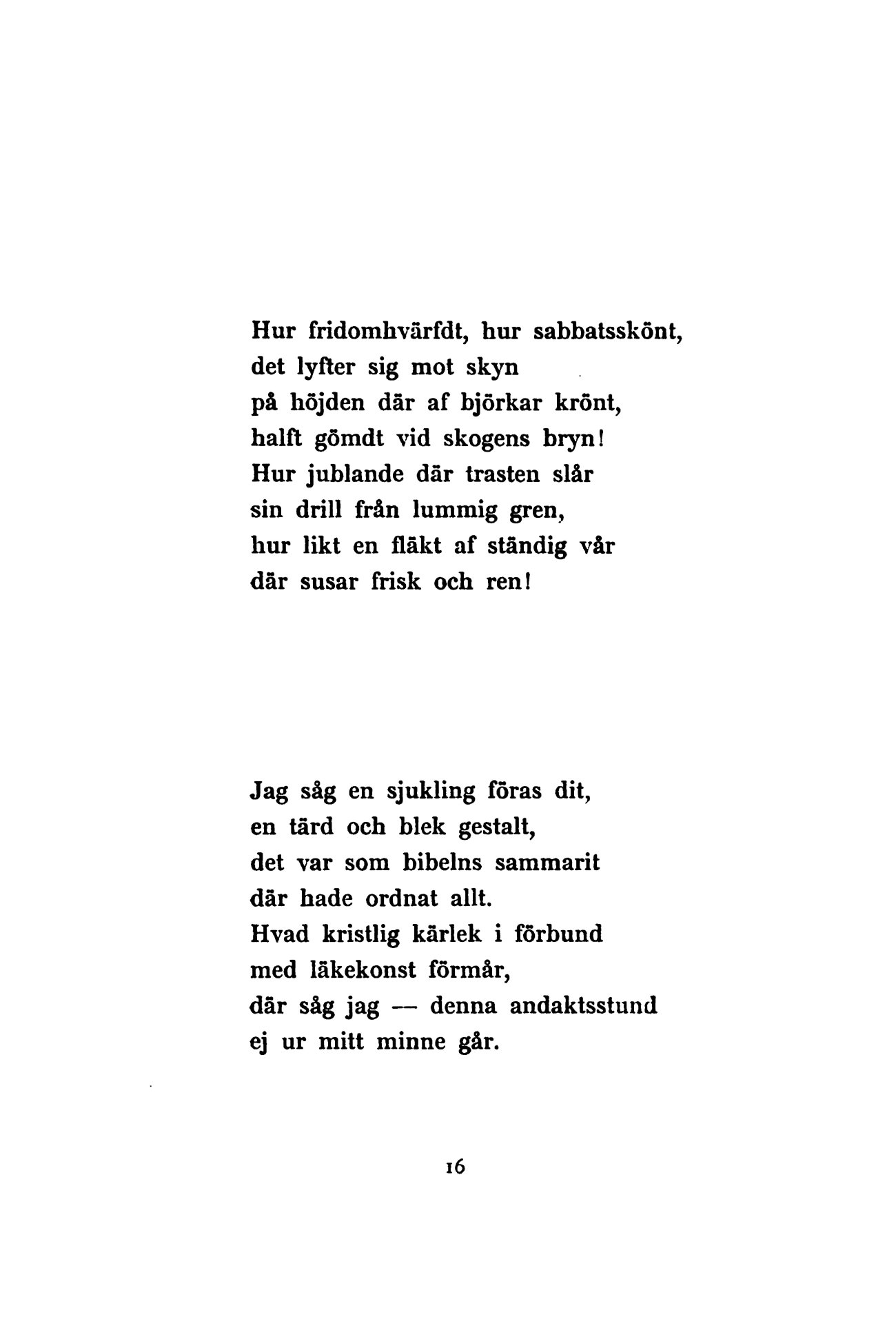 16 (Till Ingeborg och andra dikter)