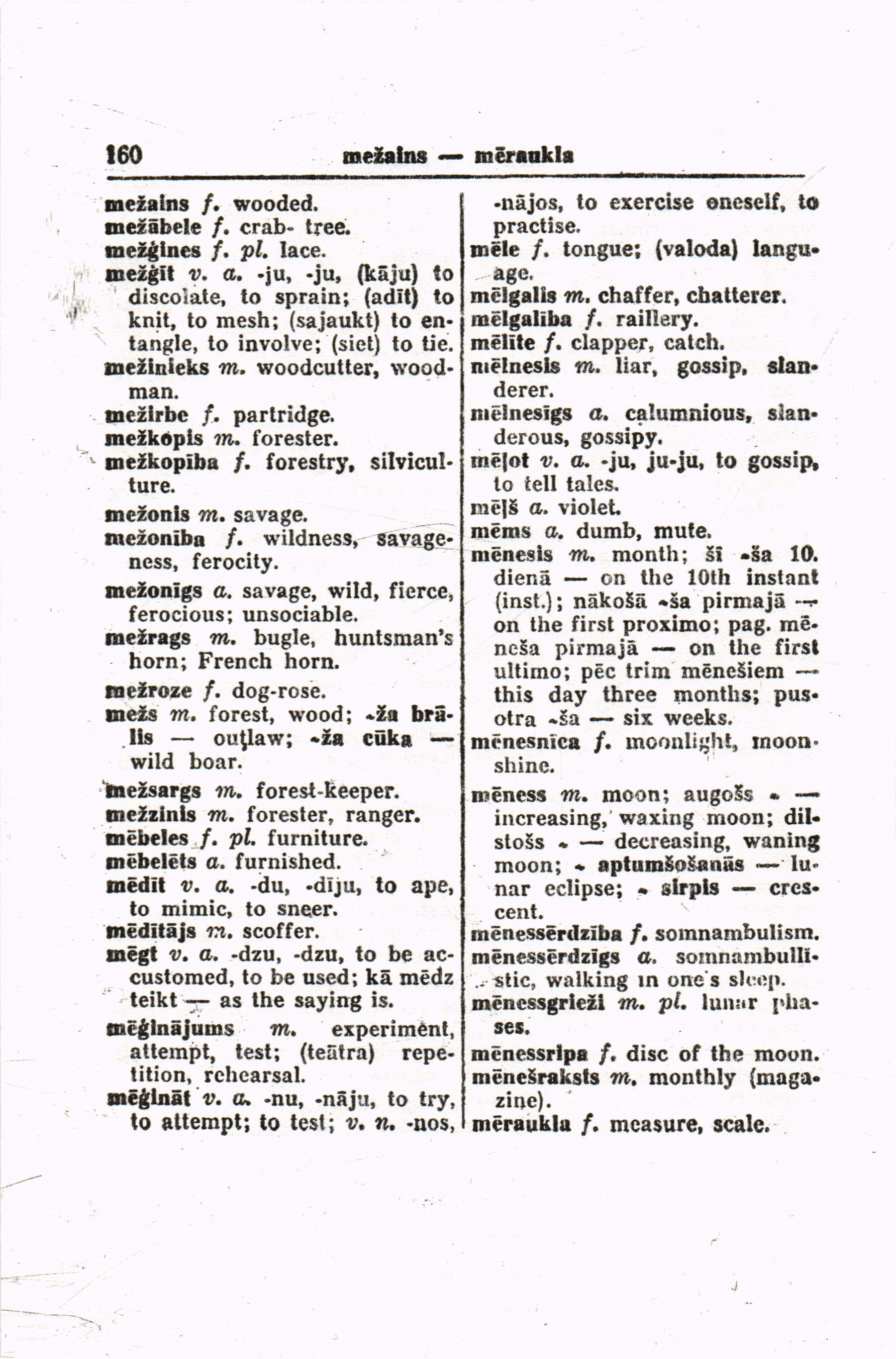 160 (Latvian-English dictionary : Latviski-angliska vardnica)