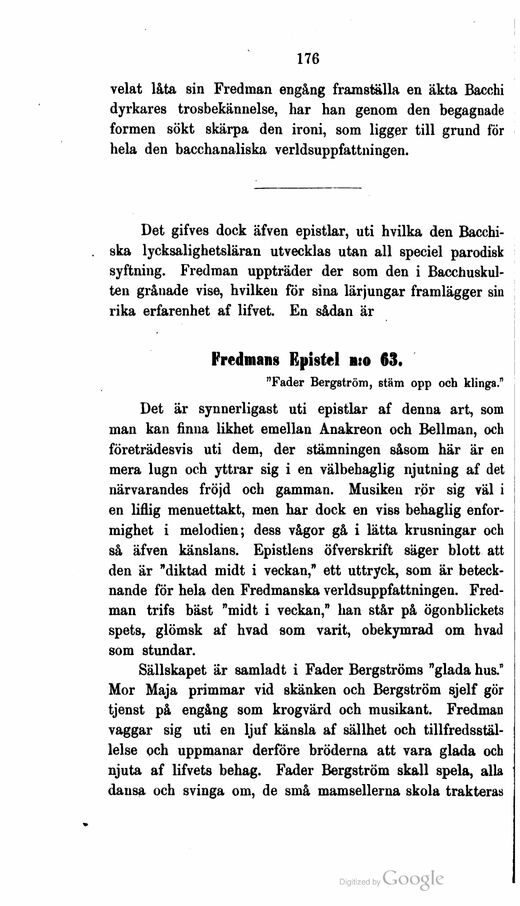 176 (Bellman och Fredmans epistlar. En studie)