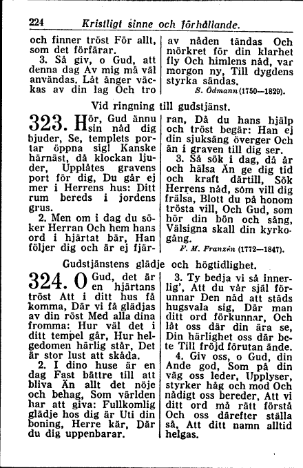 224 (Den svenska psalmboken / Herzogs-Melins 1932)