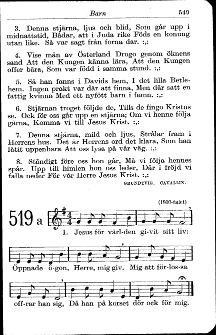 549 (Den svenska psalmboken / Melodipsalmbok 1940)