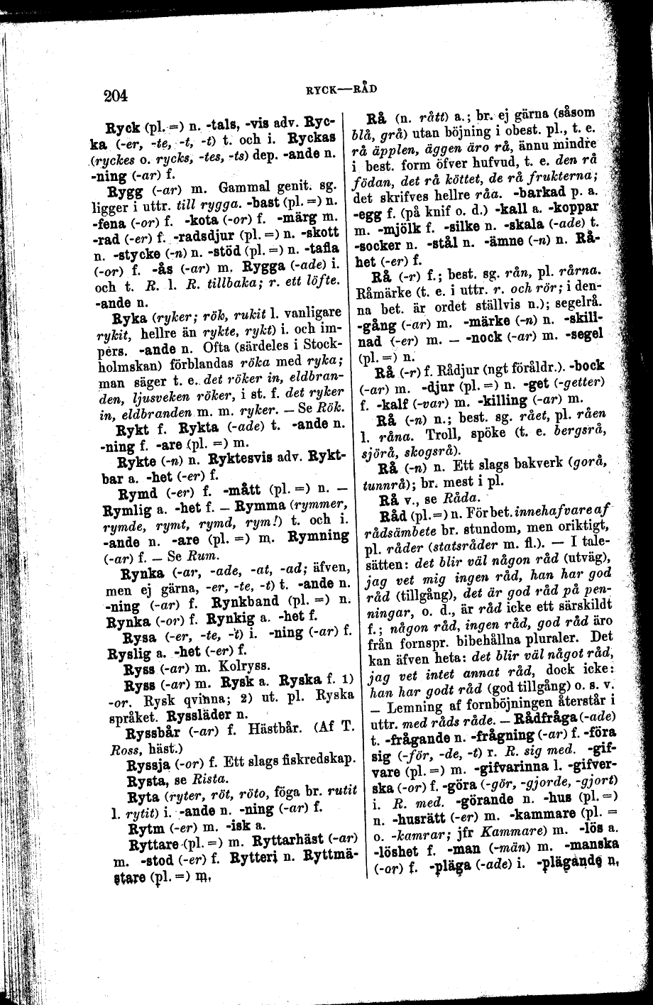 204 (Svenska Akademiens ordlista / Sjätte upplagan (1889))