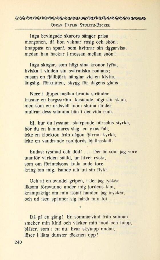 240 (Sveriges national-litteratur 1500-1900 / 14. Poeter från  1830-50-talen. Nybom, Wennerberg, Malmström, Silverstolpe, Sommelius, von  Braun, Sehlstedt, F. A. Dahlgren, Strandberg, Sturzen-Becker)