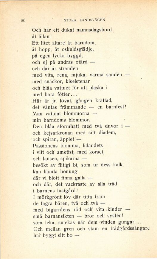 86 (Samlade skrifter av August Strindberg / 51. Stora landsvägen. Abu  Casems tofflor)