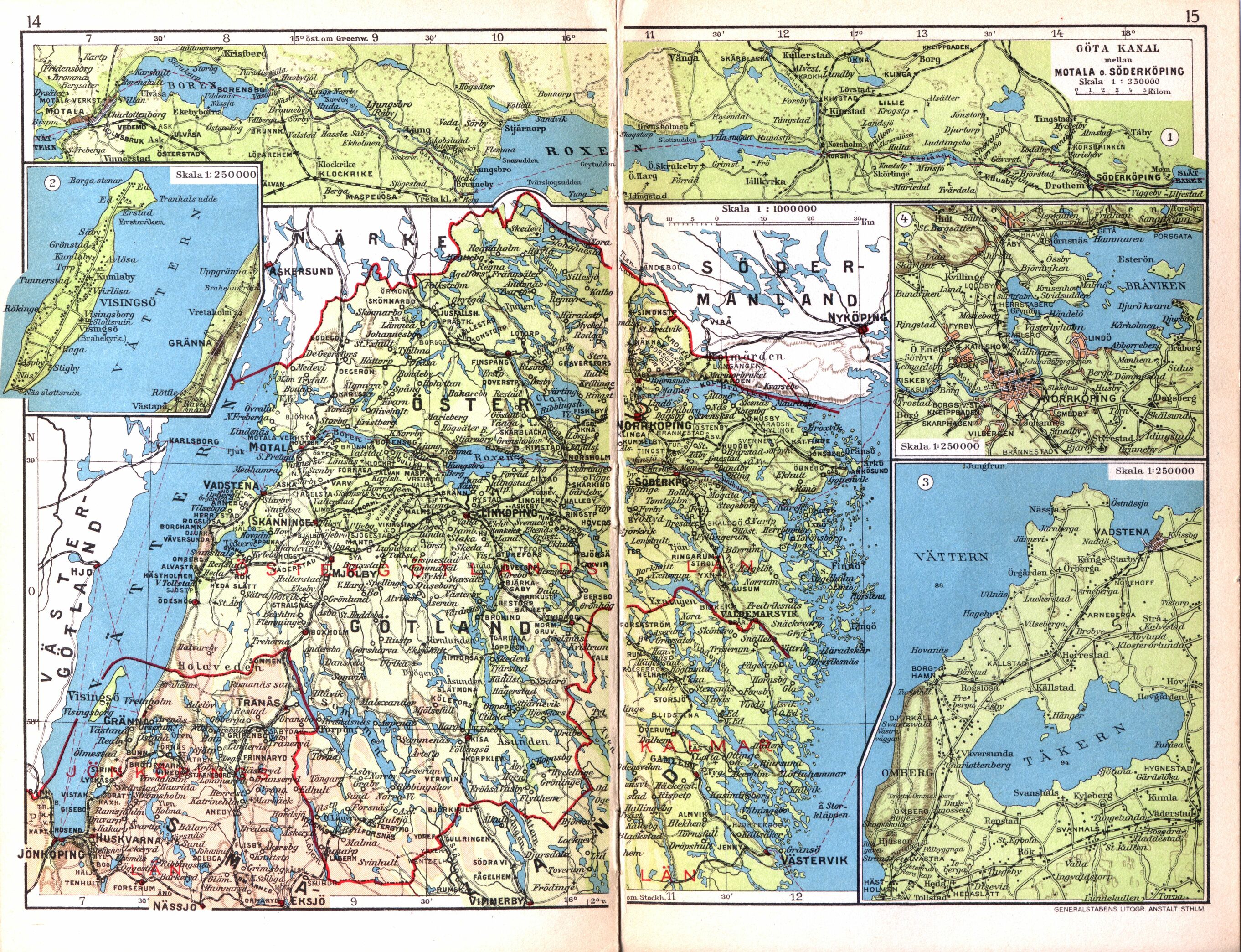 14-15 (Cohrs' atlas över Sverige)