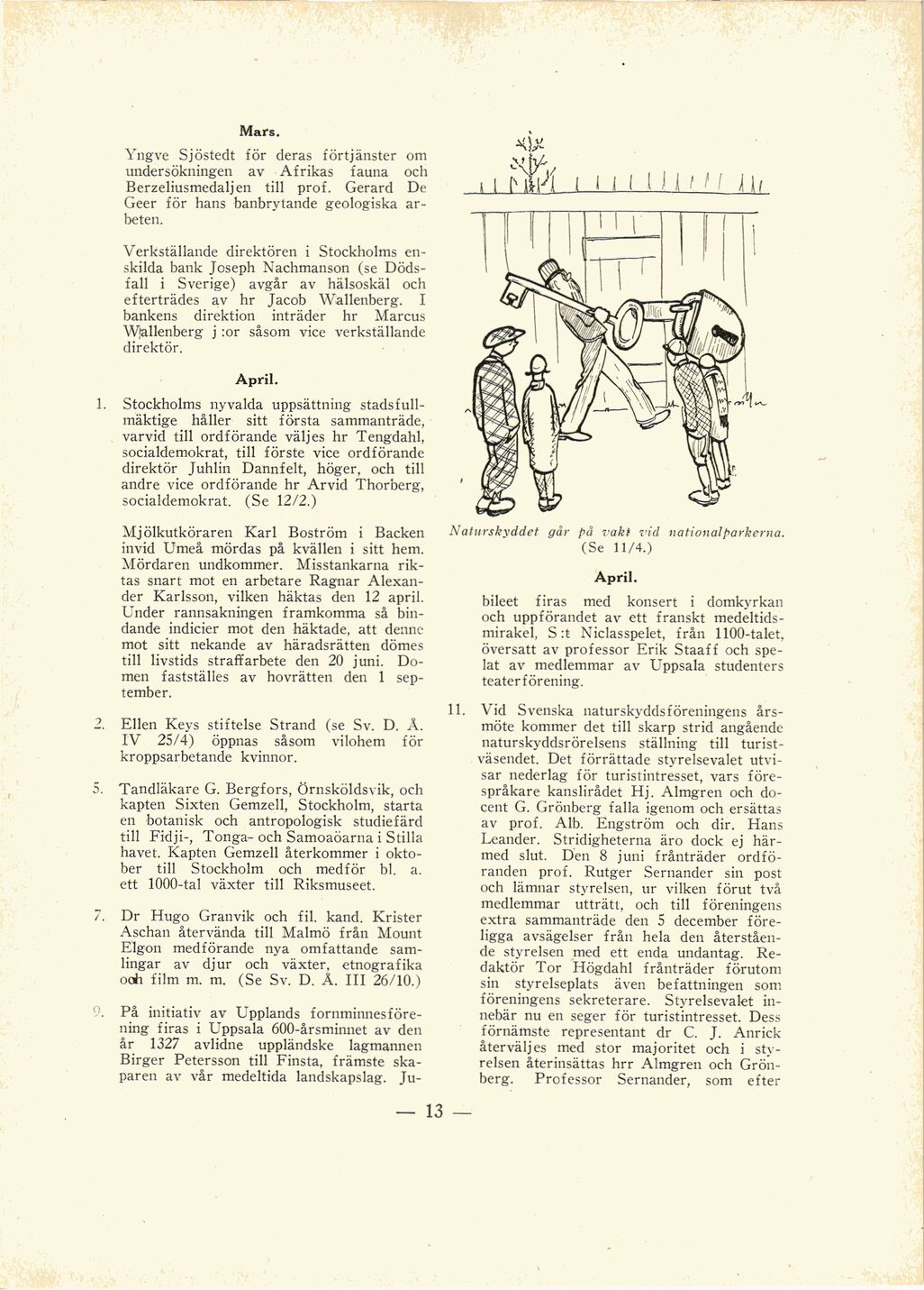 13 (Svenska Dagbladets Årsbok / Femte årgången (händelserna 1927))