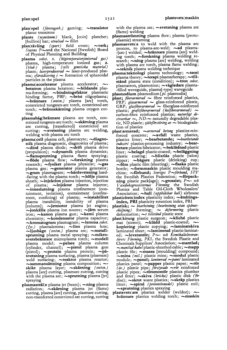 1521 (Svensk-engelsk fackordbok för näringsliv, förvaltning ...