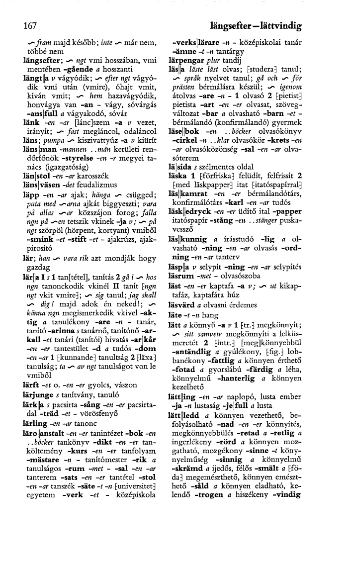 167 (Svensk-ungersk ordbok)