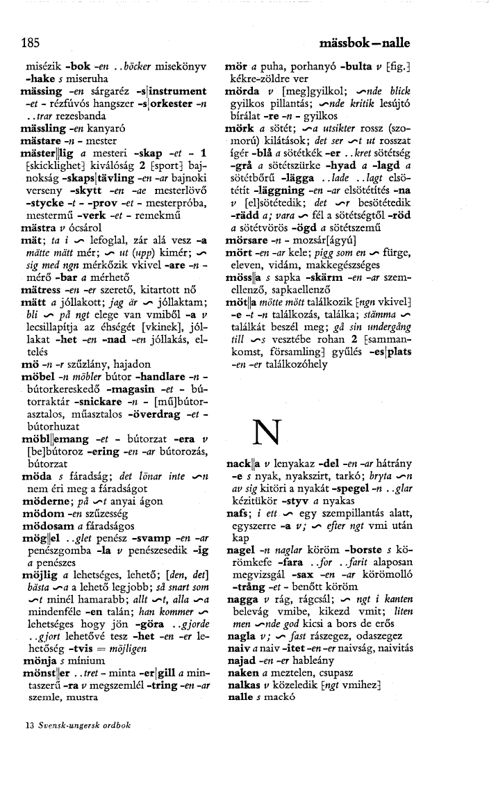 185 (Svensk-ungersk ordbok)