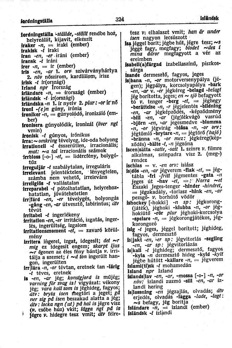 324 (Svéd-magyar szótár : svensk-ungersk ordbok)