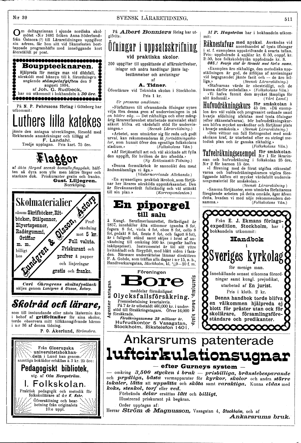 511 (Svensk Läraretidning / 14:e årg. 1895)