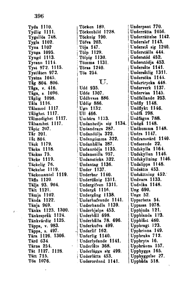 396 (Svenska språkets synonymer)