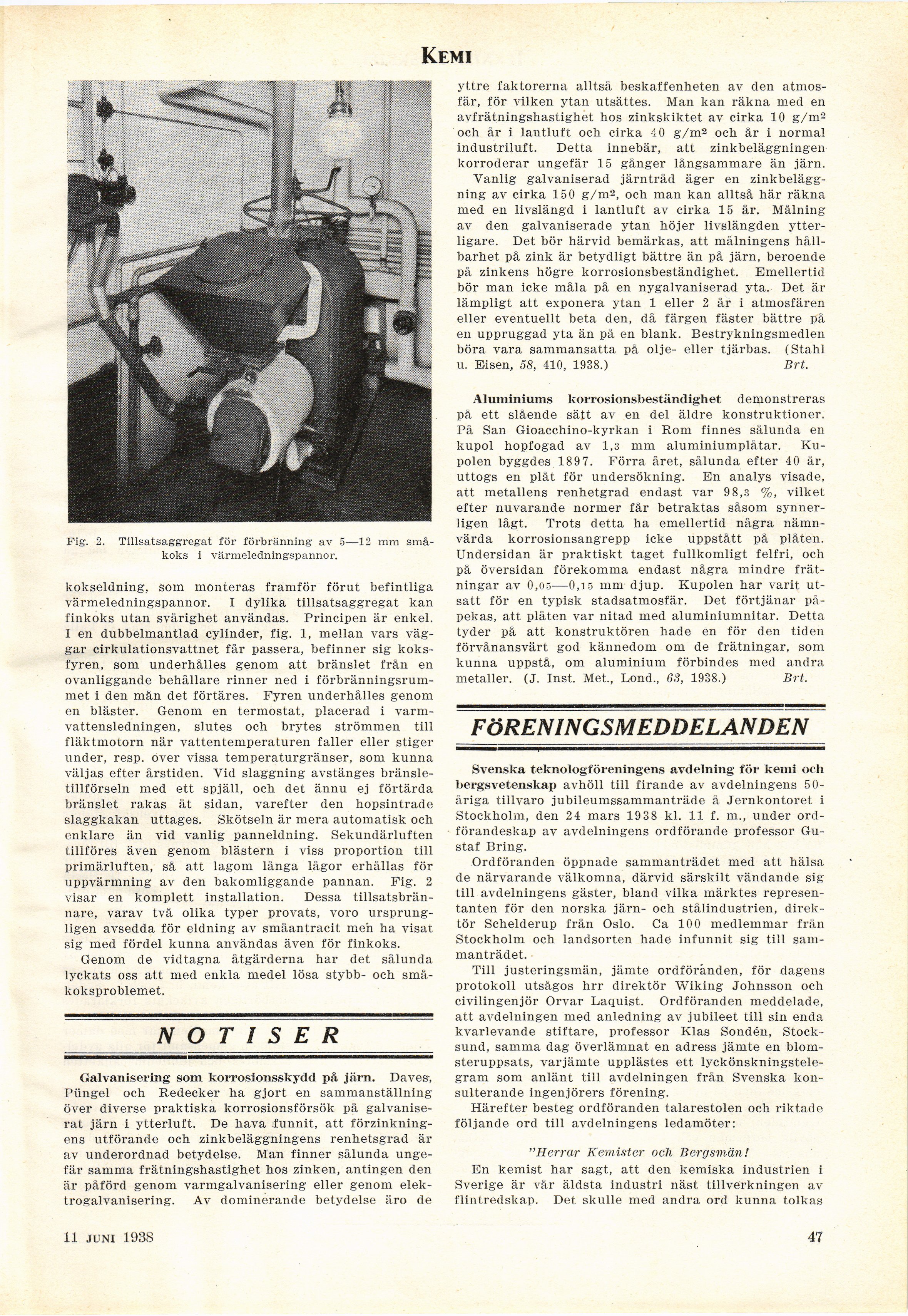 47 (Teknisk Tidskrift / 1938. Kemi)