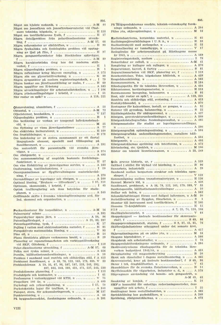 viii (Teknisk Tidskrift 1942. Allmänna avdelningen) viii (Teknisk Tidskrift 1942. Allmänna avdelningen)
