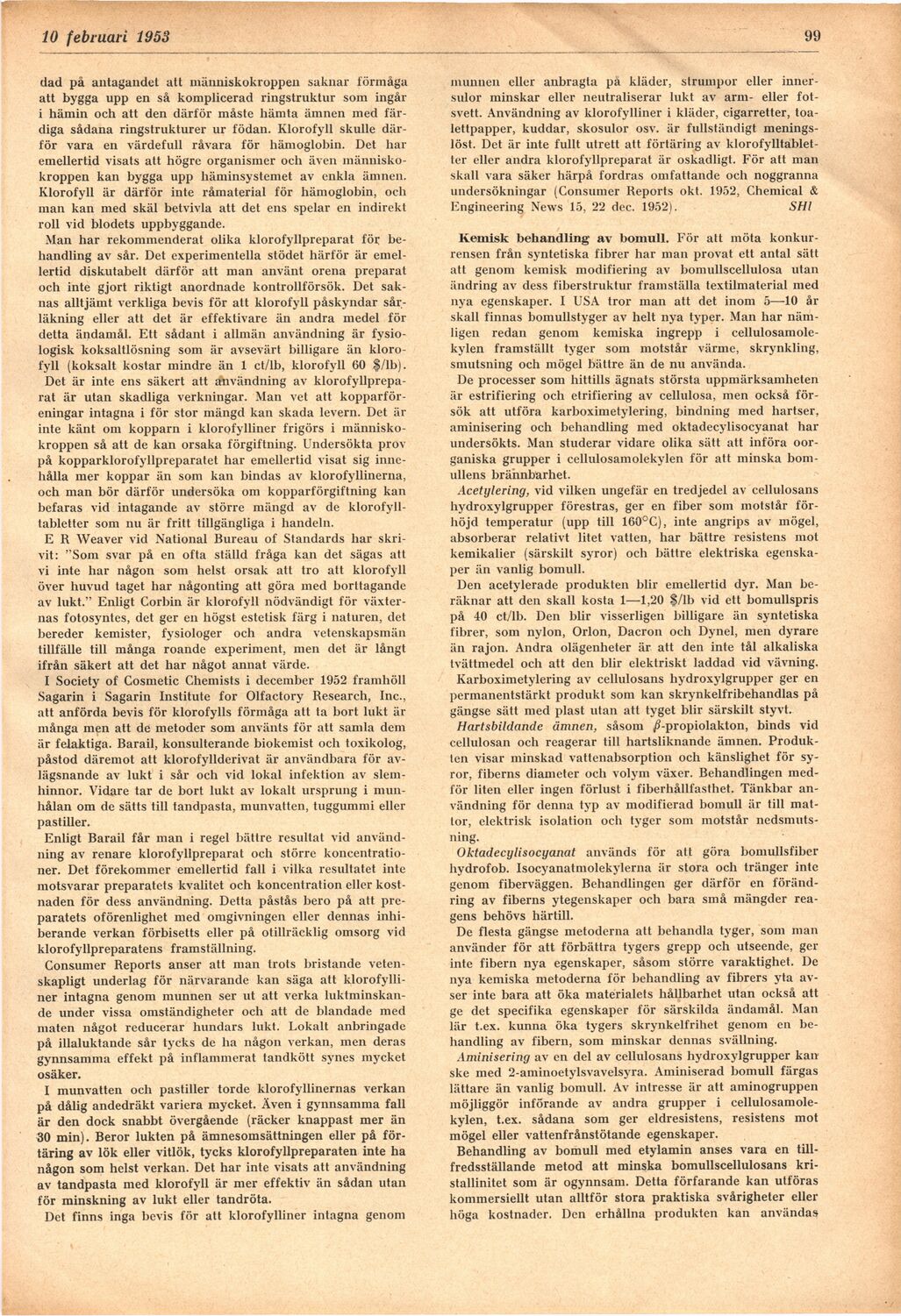 99 (Teknisk Tidskrift / Årgång 83. 1953)