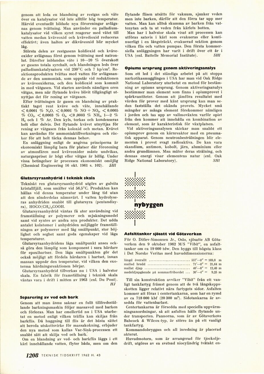 1208 (Teknisk Tidskrift / Årgång 92. 1962)