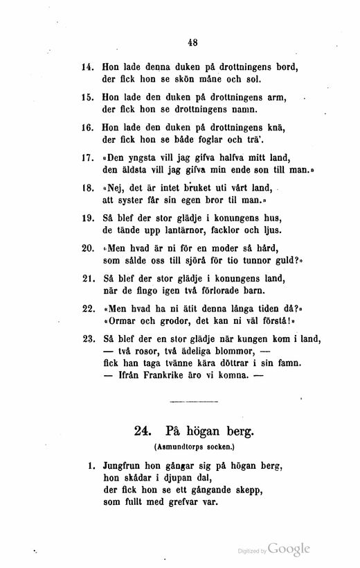48 (folkdiktning, visor, sägner, sagor, gåtor, ordspråk ...
