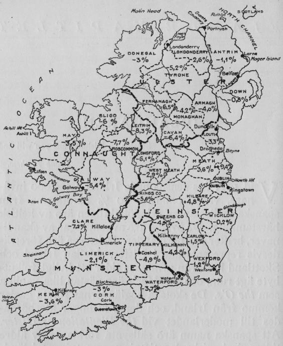 Folkmängdsökning i % 1902—1911.