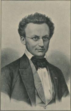 Japetus Steenstrup 1855. Efter Litografi.