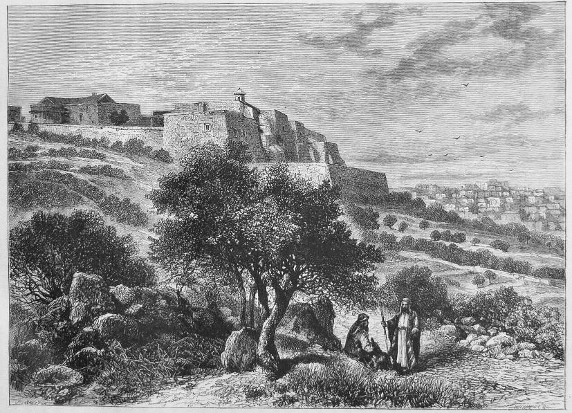 3. Bethlehem med utsigt öfver klosterbyggnaderna.