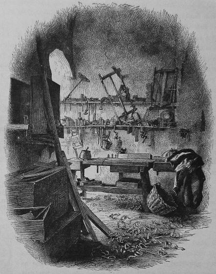 21. En timmermans verkstad i Nazareth.