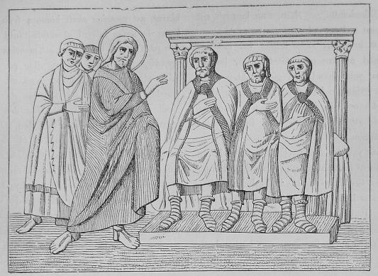 176. Sanhedrin.<b(Efter en mosaikbild från kyrkan St. Apollinaris i Ravenna.) 176. Sanhedrin.<b(Efter en mosaikbild från kyrkan St. Apollinaris i Ravenna.)