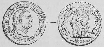 190. Bronsmynt slaget af Vespasianus*.