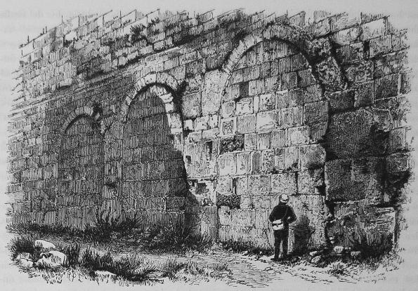 222. Stycke af Jerusalems murar.